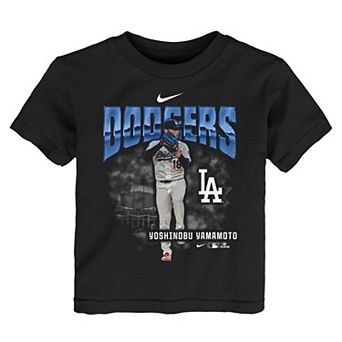 Toddler Nike Yoshinobu Yamamoto Black Los Angeles Dodgers Oversized Player T-Shirt