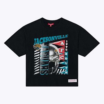 Women's Mitchell & Ness Black Jacksonville Jaguars Street Graphic Boxy Cropped T-Shirt