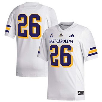Men's adidas #26 White ECU Pirates Replica Football Jersey