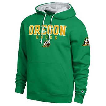 Men's Champion Green Oregon Ducks Contrast Hoodie