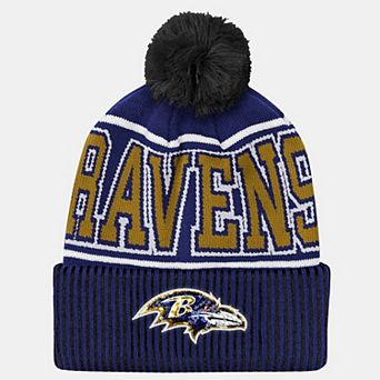 Youth Outerstuff Purple Baltimore Ravens Highlight Cuffed Knit Hat with Pom