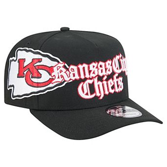 Men's New Era Black Kansas City Chiefs Proud A-Frame 9FIFTY Snapback Hat