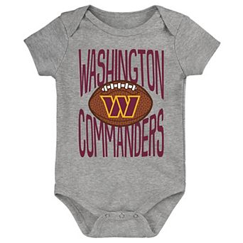 Newborn Outerstuff Gray Washington Commanders For the Ball Bodysuit