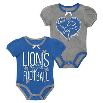 Newborn & Infant Outerstuff Blue/Silver Detroit Lions Star Power Two-Piece Bodysuit Set