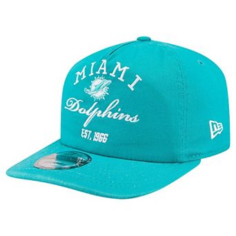 Men's New Era Aqua Miami Dolphins Stacked 19TWENTY Adjustable Hat