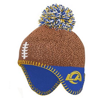 Preschool Outerstuff Brown Los Angeles Rams Football Head Knit Hat