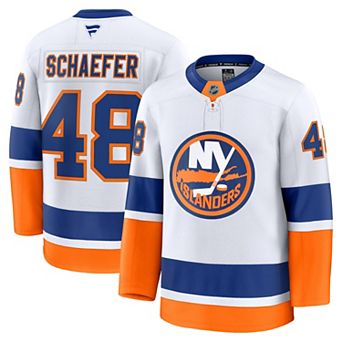 Men's Fanatics Matthew Schaefer White New York Islanders Away Premium Jersey