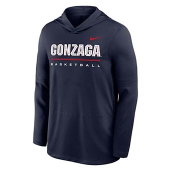 Men's Nike Navy Gonzaga Bulldogs 2026 Sideline Lightweight Dri-FIT Hoodie