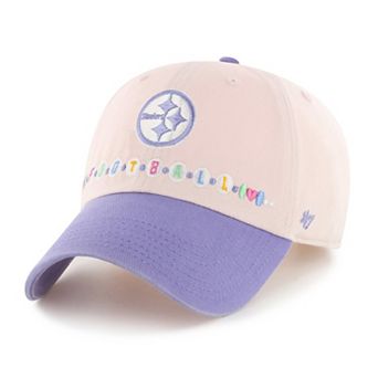 Youth '47 Pink/Purple Pittsburgh Steelers Friendship Bracelet Clean Up Adjustable Hat