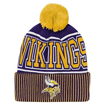 Youth Outerstuff Purple Minnesota Vikings Highlight Cuffed Knit Hat with Pom