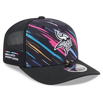 Youth New Era Black Minnesota Vikings 2026 NFL Crucial Catch 9SEVENTY Adjustable Trucker Hat
