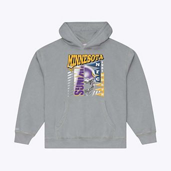 Men's Mitchell & Ness Gray Minnesota Vikings Core Essentials Street Graphic Fleece Hoodie