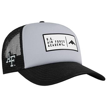 Men's Nike Gray/Black Air Force Falcons 2026 Rivalry Collection Rise A-Frame Foam Adjustable Trucker Hat