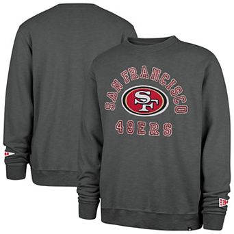 Men's '47 Charcoal San Francisco 49ers Calderwood Well Worn French Terry Sweatshirt