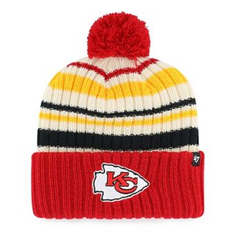 Youth '47 Red Kansas City Chiefs Snow Fort Cuffed Knit Hat