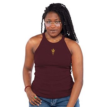 Women's ZooZatz Maroon Arizona State Sun Devils Tri-Blend Racerback Ribbed Tank Top