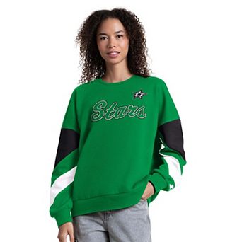 Women's Starter Kelly Green Dallas Stars Grand Slam Sleeve Color Block Sweatshirt