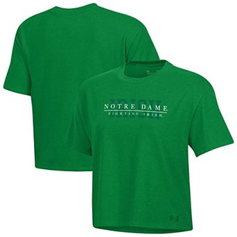Women's Under Armour Green Notre Dame Fighting Irish Boxy Icon T-Shirt