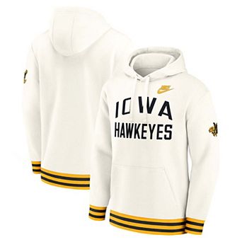 Men's Nike Cream Iowa Hawkeyes Legacy Retro Pullover Hoodie