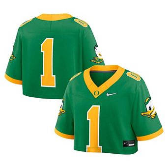 Women's Nike Green Oregon Ducks Game Crop Top Jersey