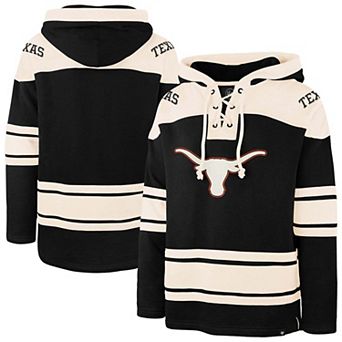 Men's '47 Black Texas Longhorns Superior Lacer Hoodie