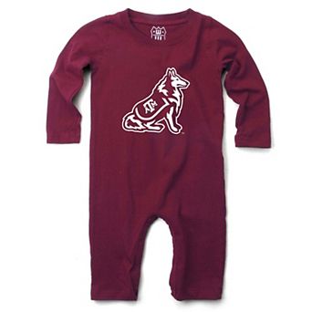 Infant Wes & Willy Maroon Texas A&M Aggies Long Sleeve Romper