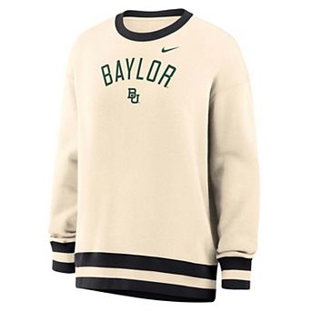 Women's Nike Natural Baylor Bears Oversized Phoenix Fleece Sweatshirt