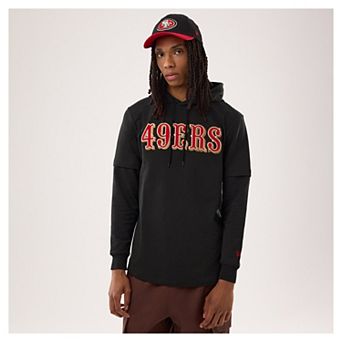 Men's New Era Black San Francisco 49ers Functional Fandom Twofer Hoodie