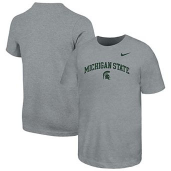 Youth Nike Gray Michigan State Spartans Arched Name Drop T-Shirt
