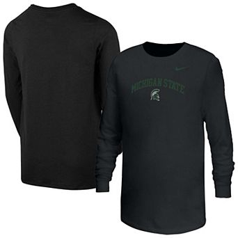Youth Nike Black Michigan State Spartans Arched Core Long Sleeve T-Shirt