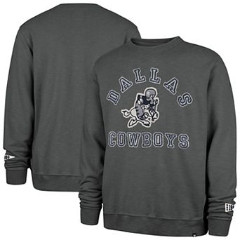 Men's '47 Charcoal Dallas Cowboys Calderwood Well Worn French Terry Sweatshirt