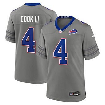 Men's Nike James Cook III Gray Buffalo Bills Nickel City Game Jersey
