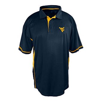 Men's Big and Tall Profile Navy West Virginia Mountaineers Color Block Panel Polo