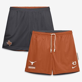 Men's Nike Kevin Durant Texas Orange/Gray Texas Longhorns Courtside Reversible Dri-FIT Shorts
