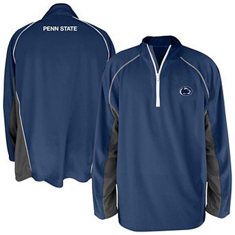 Men's Profile Navy Penn State Nittany Lions Big & Tall Quarter-Zip Raglan Jacket