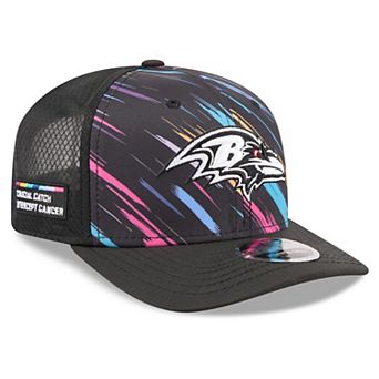 Youth New Era Black Baltimore Ravens 2026 NFL Crucial Catch 9SEVENTY Adjustable Trucker Hat