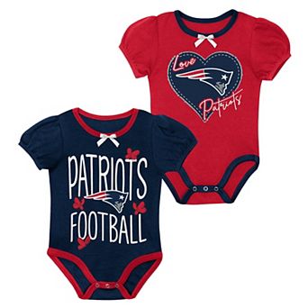 Newborn & Infant Outerstuff Navy/Red New England Patriots Star Power Two-Piece Bodysuit Set