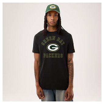 Men's New Era Black Green Bay Packers Functional Fandom T-Shirt