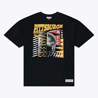 Men's Mitchell & Ness Black Pittsburgh Steelers Core Essentials Street Graphic Short Sleeve T-Shirt
