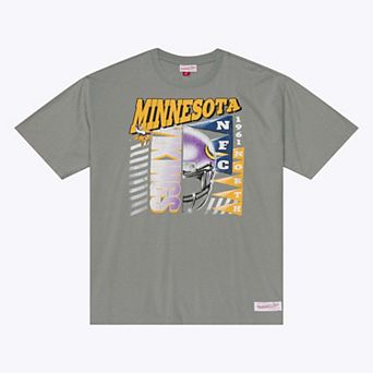 Men's Mitchell & Ness Gray Minnesota Vikings Core Essentials Street Graphic Short Sleeve T-Shirt