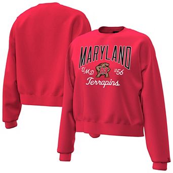 Women's Under Armour Red Maryland Terrapins Icon Fleece Sweatshirt