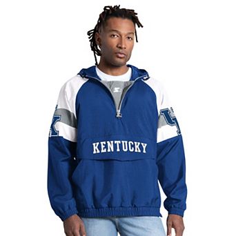 Men's Starter Royal Kentucky Wildcats Street Cut Half-Zip Jacket