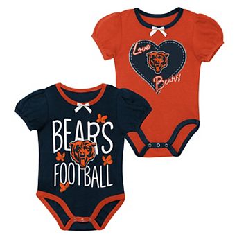 Newborn & Infant Outerstuff Navy/Orange Chicago Bears Star Power Two-Piece Bodysuit Set