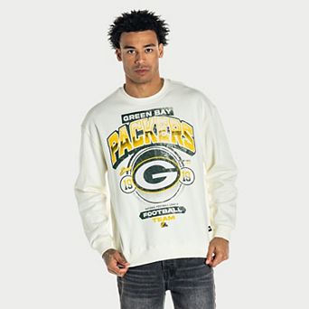 Unisex The Wild Collective Cream Green Bay Packers Graphic Sweatshirt