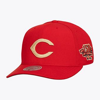 Men's Mitchell & Ness Red Cincinnati Reds Secondary Pop Pro Snapback Hat