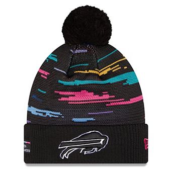 Men's New Era Black Buffalo Bills 2026 NFL Crucial Catch Cuffed Knit Hat with Pom