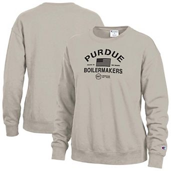 Women's Champion Tan Purdue Boilermakers Operation Hat Trick Powerblend Sweatshirt