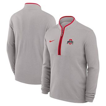 Men's Nike Gray Ohio State Buckeyes Courtside Victory Dri-FIT Half-Zip Pullover