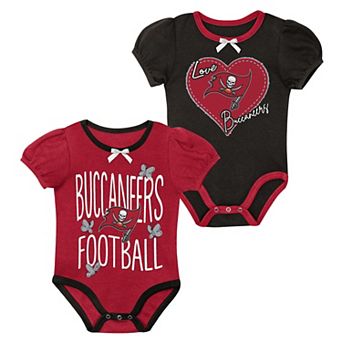 Newborn & Infant Outerstuff Red/Pewter Tampa Bay Buccaneers Star Power Two-Piece Bodysuit Set