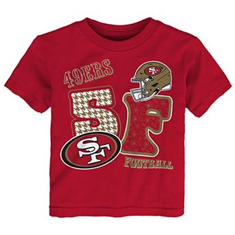 Toddler Outerstuff Scarlet San Francisco 49ers Team Quilt Boxy T-Shirt